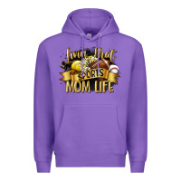 Purple livin that sports mom life Premium Hoodie - CowGirlArtShop