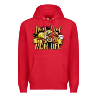 Red livin that sports mom life Premium Hoodie - CowGirlArtShop