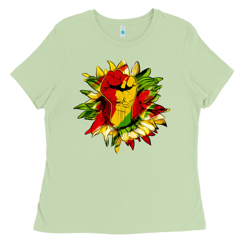 Juneteenth Sunflower Ladies Tee by HRA Design Shop | Teevron