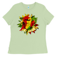 Matcha juneteenth sunflower Ladies Tee - HRA Design Shop