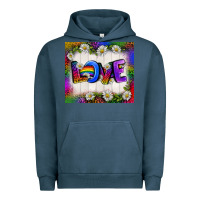 Pigment Midnight Navy Western Love LGBTQ Tumbler Urban Hoodie - BundleAndBundleShop