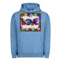 Pigment Pebble Blue Western Love LGBTQ Tumbler Urban Hoodie - BundleAndBundleShop