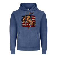 Vintage Denim Bucking Bronco Vintage Hoodie - Jasminsmagicworld