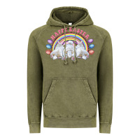 Vintage Olive Happy easter bunny tails Vintage Hoodie - RanaPortraitStore