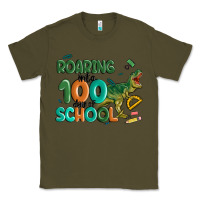 Army Green roaring into 100 day of school Classic Tee - MaliasSmallBusiness