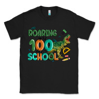 Black roaring into 100 day of school Classic Tee - MaliasSmallBusiness