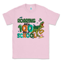 Bubblegum Pink roaring into 100 day of school Classic Tee - MaliasSmallBusiness