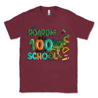 Burgundy roaring into 100 day of school Classic Tee - MaliasSmallBusiness
