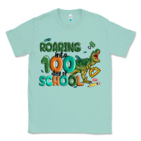 Seafoam roaring into 100 day of school Classic Tee - MaliasSmallBusiness