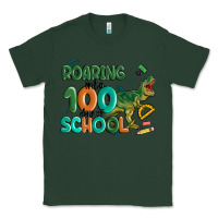 Sports Green roaring into 100 day of school Classic Tee - MaliasSmallBusiness