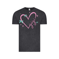 Vintage Black gigi with heart and ribbons Vintage Tee - MaliasSmallBusiness