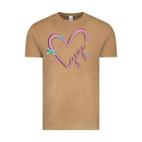 Vintage Camel gigi with heart and ribbons Vintage Tee - MaliasSmallBusiness