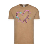 Vintage Coffee gigi with heart and ribbons Vintage Tee - MaliasSmallBusiness
