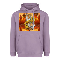 Lavender tigers with scratches Heavyweight Hoodie - TumblerDesignByShophia