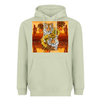 Matcha tigers with scratches Heavyweight Hoodie - TumblerDesignByShophia