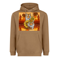 Toasted Coconut tigers with scratches Heavyweight Hoodie - TumblerDesignByShophia