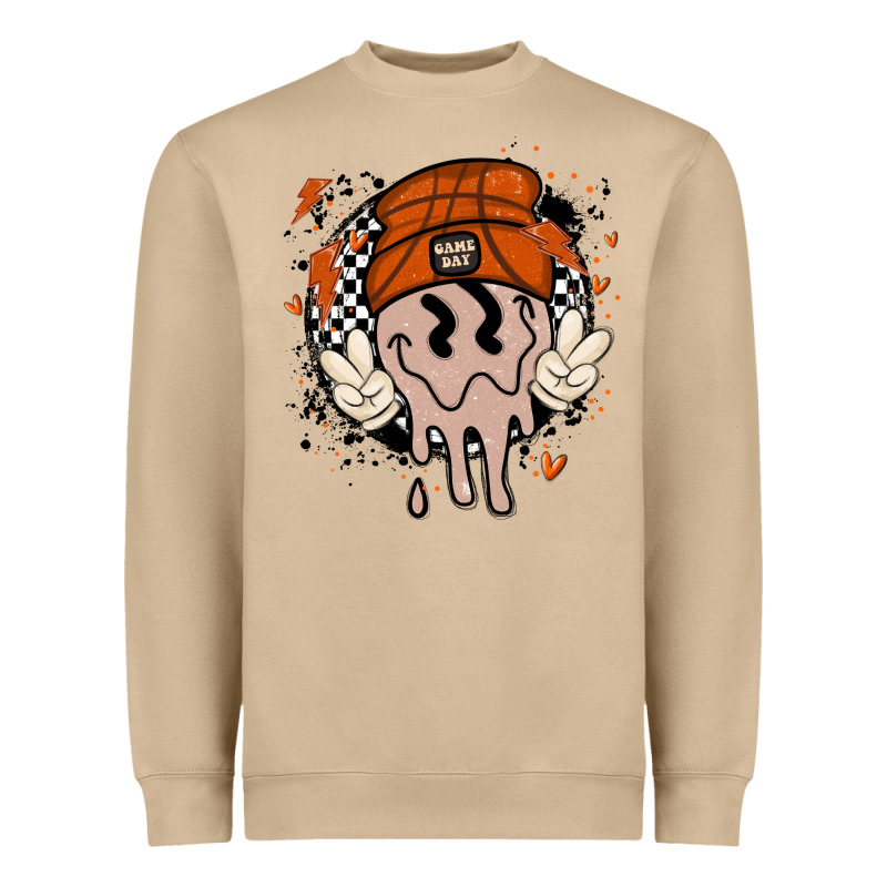 Basketball Game Day Heavyweight Sweatshirt by MaliasSmallBusiness | Teevron