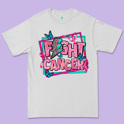 Fight Cancer Premium Tee Designed By Adodesignshop