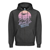 Charcoal Heather The Adventure Begins Zipper Hoodie - Bettercallsaul