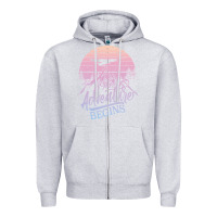 Heather Grey The Adventure Begins Zipper Hoodie - Bettercallsaul