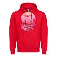 Red The Adventure Begins Zipper Hoodie - Bettercallsaul