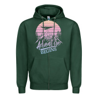 Sports Green The Adventure Begins Zipper Hoodie - Bettercallsaul