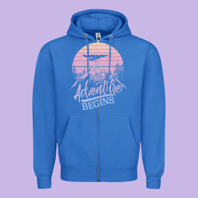 The Adventure Begins Zipper Hoodie Designed By Bettercallsaul