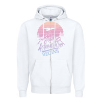 White The Adventure Begins Zipper Hoodie - Bettercallsaul