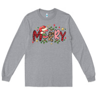 Heather Grey merry Long Sleeve Tee - MaliasSmallBusiness