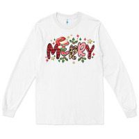White merry Long Sleeve Tee - MaliasSmallBusiness