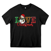 Black love christmas snowman Heavy Core Tee - BarkalooDesign
