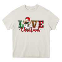 Cream love christmas snowman Heavy Core Tee - BarkalooDesign