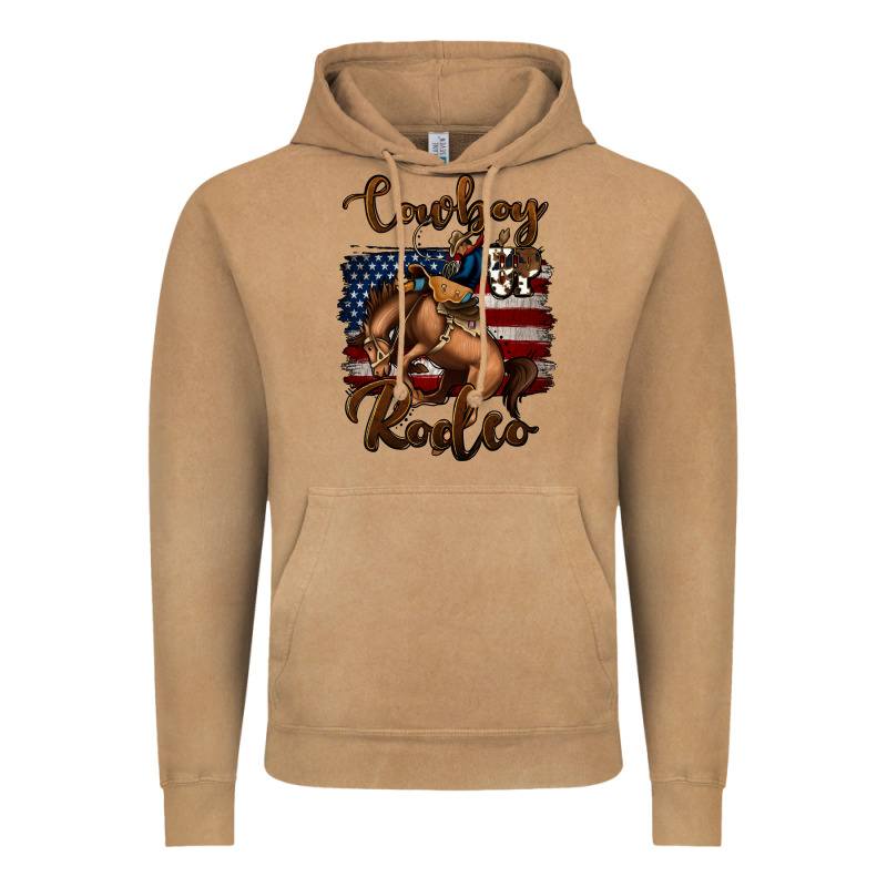 Cowboy Up Rodeo Bucking Bronco Vintage Hoodie by Jasminsmagicworld | Teevron