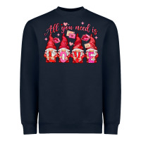 Navy all you need is love Heavyweight Sweatshirt - NancyCooperArtShop