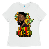 White juneteenth living freeish since 1865 Ladies Tee - HRA Design Shop