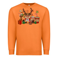Carrot reindeer coffe cups christmas Premium Sweatshirt - CowGirlArtShop