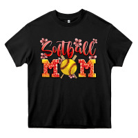 Black softball mom Heavy Core Tee - JahusDesignShop
