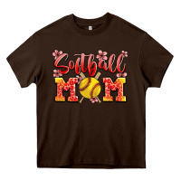 Chocolate Brown softball mom Heavy Core Tee - JahusDesignShop