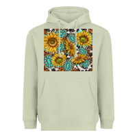 Matcha turquoise sunflowers with gemstones Heavyweight Hoodie - TumblerDesignByShophia