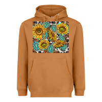 Meerkat turquoise sunflowers with gemstones Heavyweight Hoodie - TumblerDesignByShophia