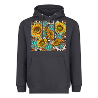 Smoke turquoise sunflowers with gemstones Heavyweight Hoodie - TumblerDesignByShophia
