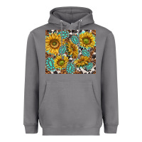 Storm turquoise sunflowers with gemstones Heavyweight Hoodie - TumblerDesignByShophia