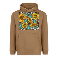 Toasted Coconut turquoise sunflowers with gemstones Heavyweight Hoodie - TumblerDesignByShophia