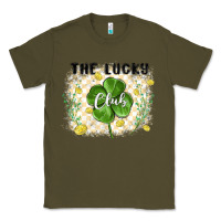 Army Green the lucky club Classic Tee - MaliasSmallBusiness