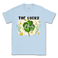 Dusty Blue the lucky club Classic Tee - MaliasSmallBusiness