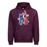 Mauve Wine easter love Urban Hoodie - FaDigitalArtStudio