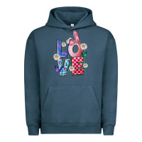 Pigment Midnight Navy easter love Urban Hoodie - FaDigitalArtStudio