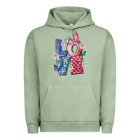 Pigment Oil Green easter love Urban Hoodie - FaDigitalArtStudio