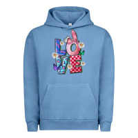 Pigment Pebble Blue easter love Urban Hoodie - FaDigitalArtStudio