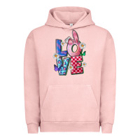 Pigment Salmon easter love Urban Hoodie - FaDigitalArtStudio